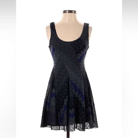 NWOT: Free People My One & Only Indigo Combo Boho Festival Tank Mini Dress• XS - Picture 4 of 7